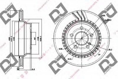 DJ PARTS bd1304 -  Тормозной диск